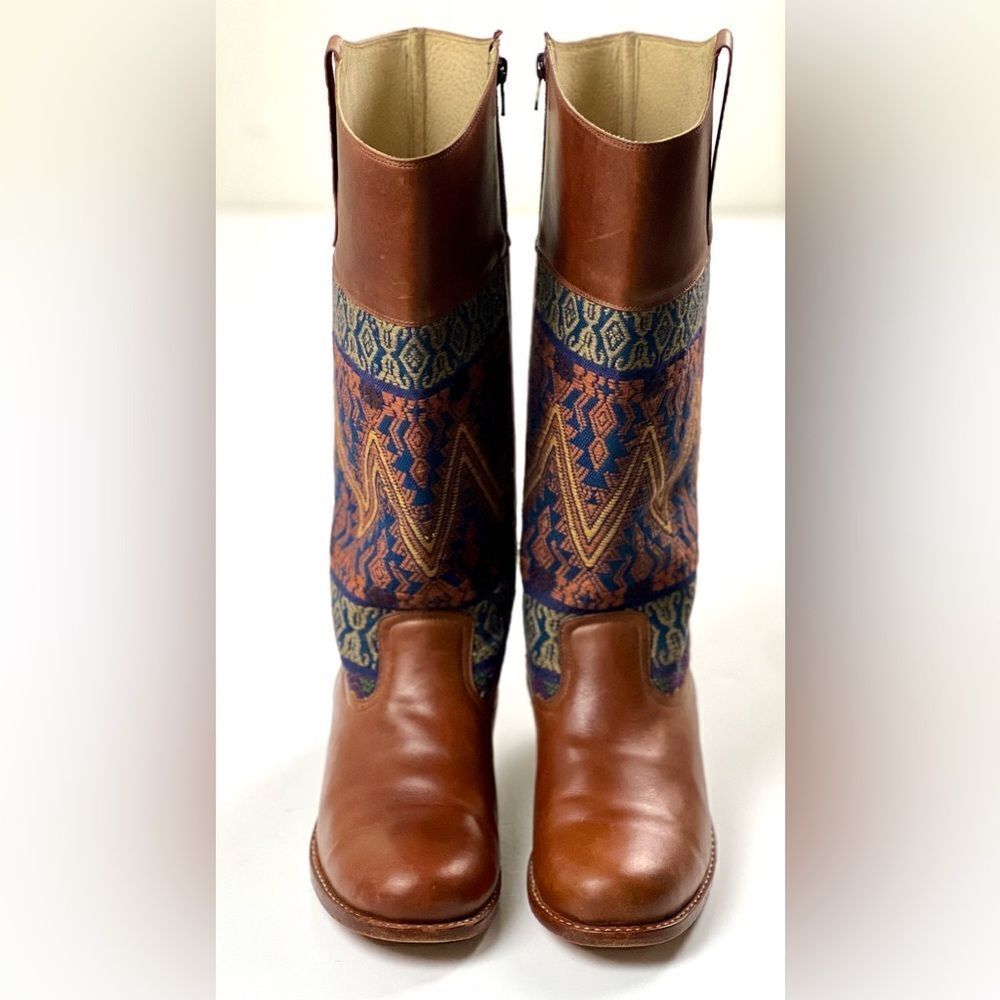 Teysha Leather Riding Boots/Aztec Textile - Picture 5 of 16